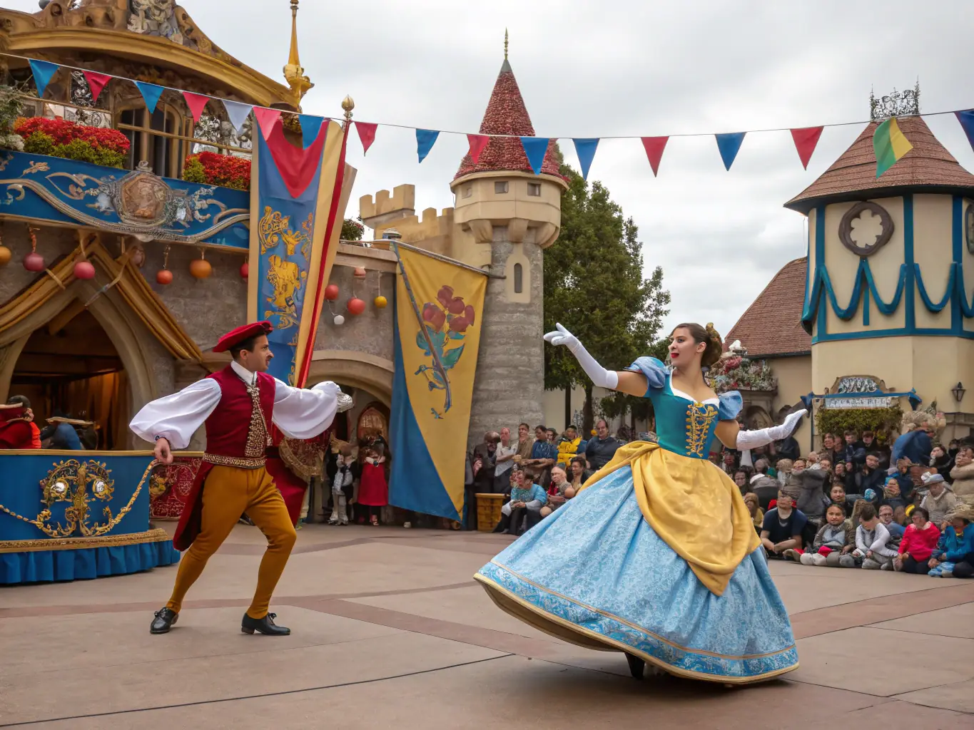 A vibrant scene from a cultural event held at the Senez Cathedral, featuring traditional music, dance, or historical reenactments.